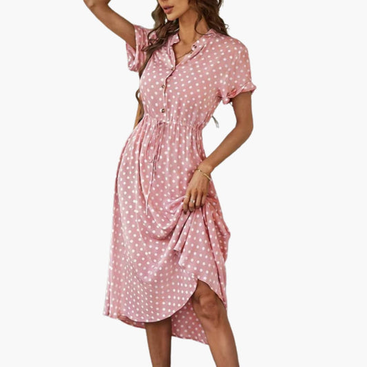 Thea | Women's Polka Dot Midi Dress