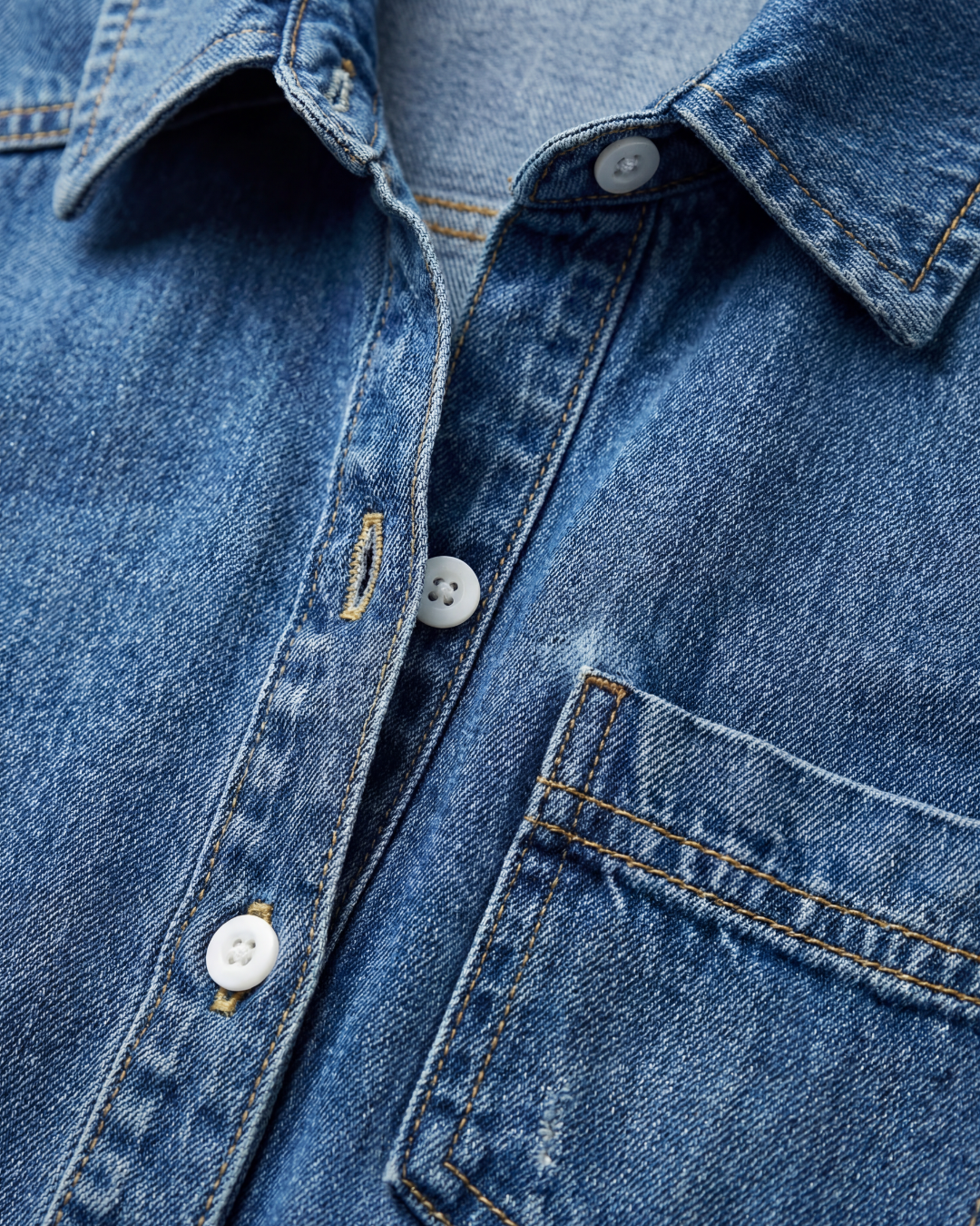 Marlowe | Women's Puff Sleeve Denim blouse