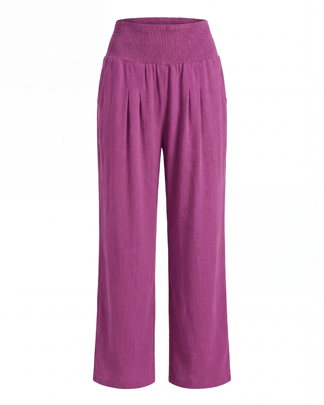 Mette | Women's High-Waisted Pleated Wide-Leg Pants