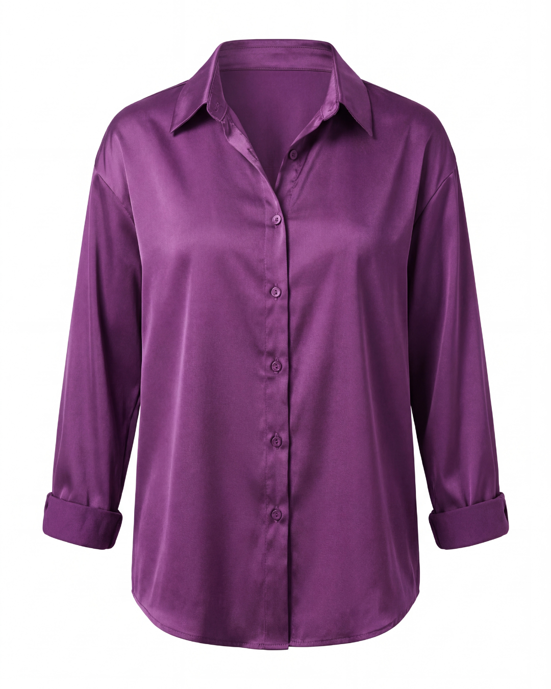 Thea | Women's Smooth Button-Up Blouse