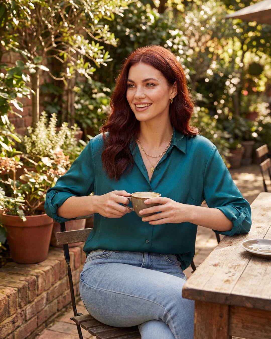 Thea | Women's Smooth Button-Up Blouse