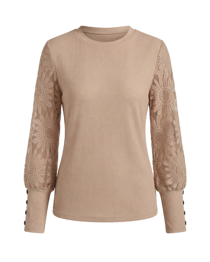 Mette | Women's Decorative Sleeve Button-Detail Blouse