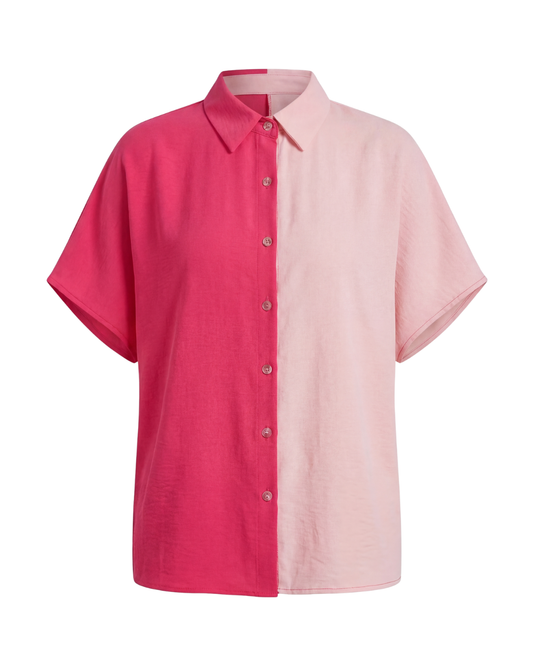 Remi | Women's Color-Block Button-Up Blouse