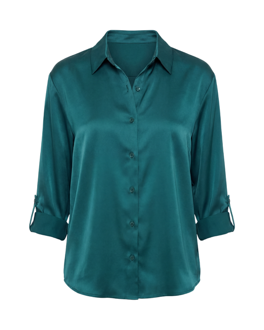Thea | Women's Smooth Button-Up Blouse