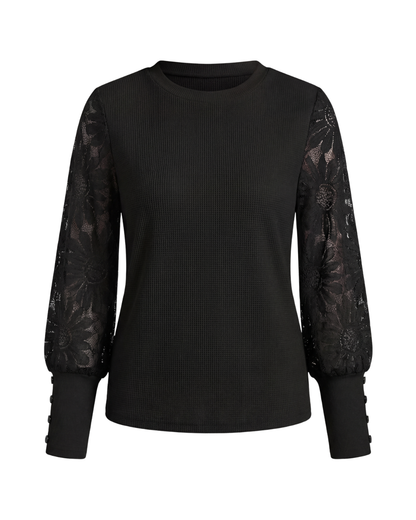 Mette | Women's Decorative Sleeve Button-Detail Blouse