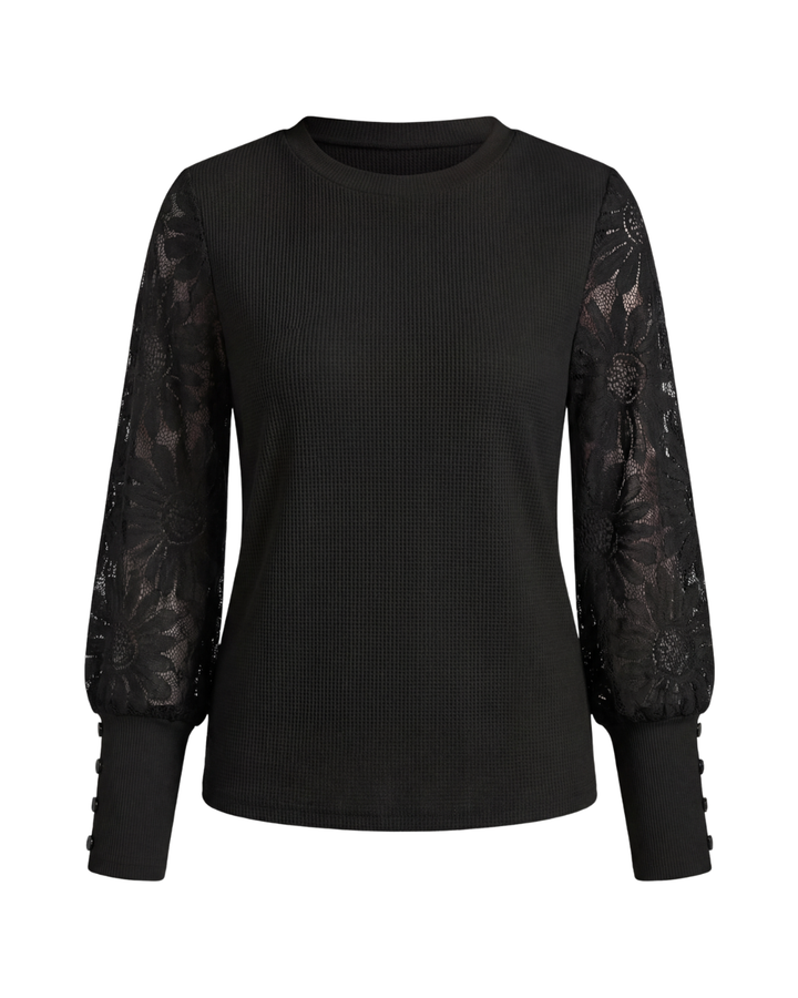Mette | Women's Decorative Sleeve Button-Detail Blouse