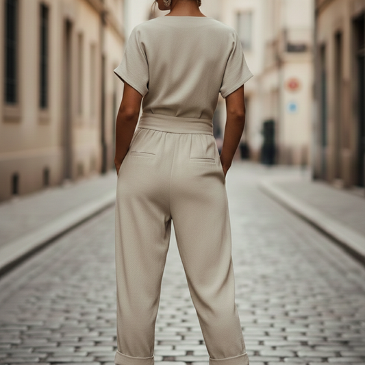 Nola | Women’s V-Neck Wide-Leg Jumpsuit Romper