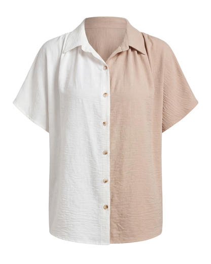 Remi | Women's Color-Block Button-Up Blouse
