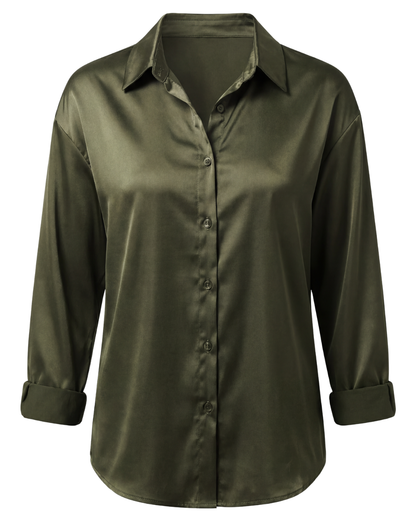 Thea | Women's Smooth Button-Up Blouse