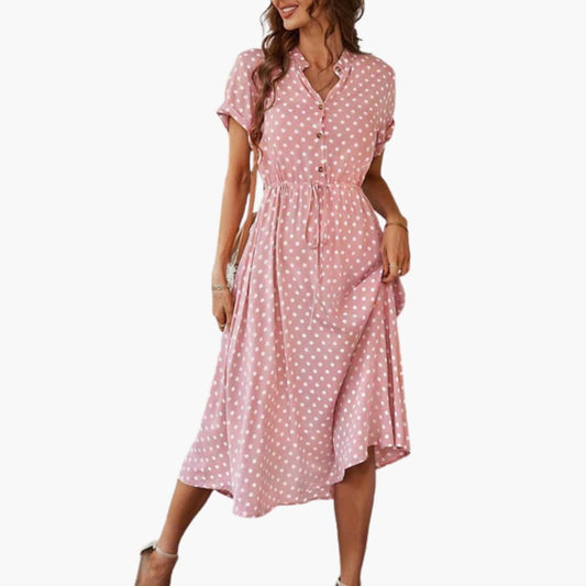 Thea | Women's Polka Dot Midi Dress
