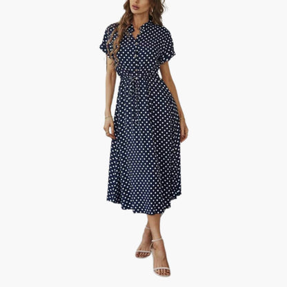 Thea | Women's Polka Dot Midi Dress