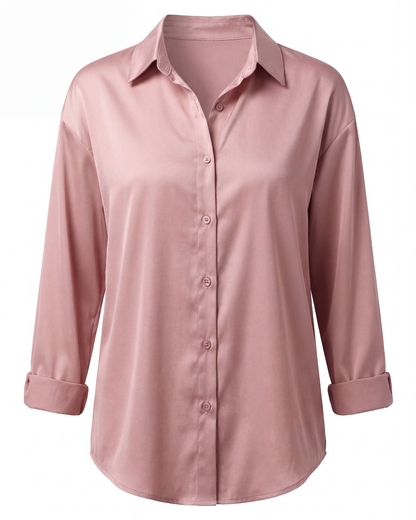 Thea | Women's Smooth Button-Up Blouse