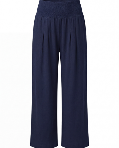 Mette | Women's High-Waisted Pleated Wide-Leg Pants