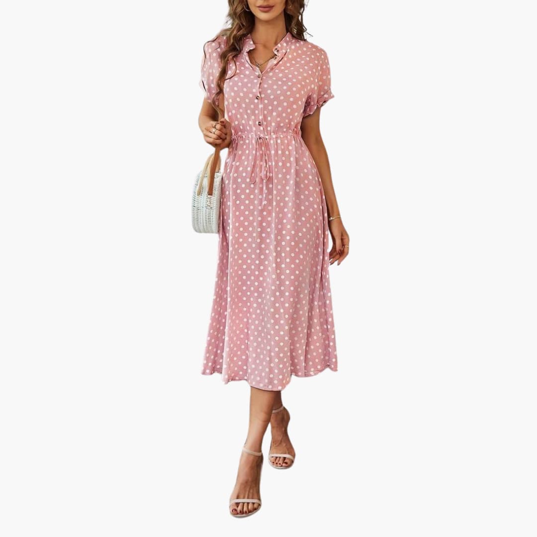 Thea | Women's Polka Dot Midi Dress