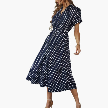 Thea | Women's Polka Dot Midi Dress