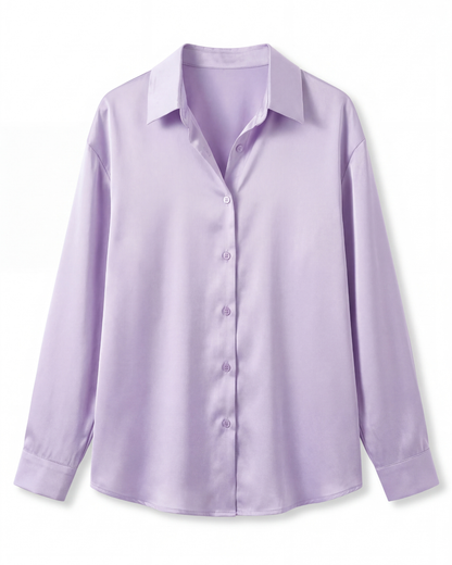 Thea | Women's Smooth Button-Up Blouse