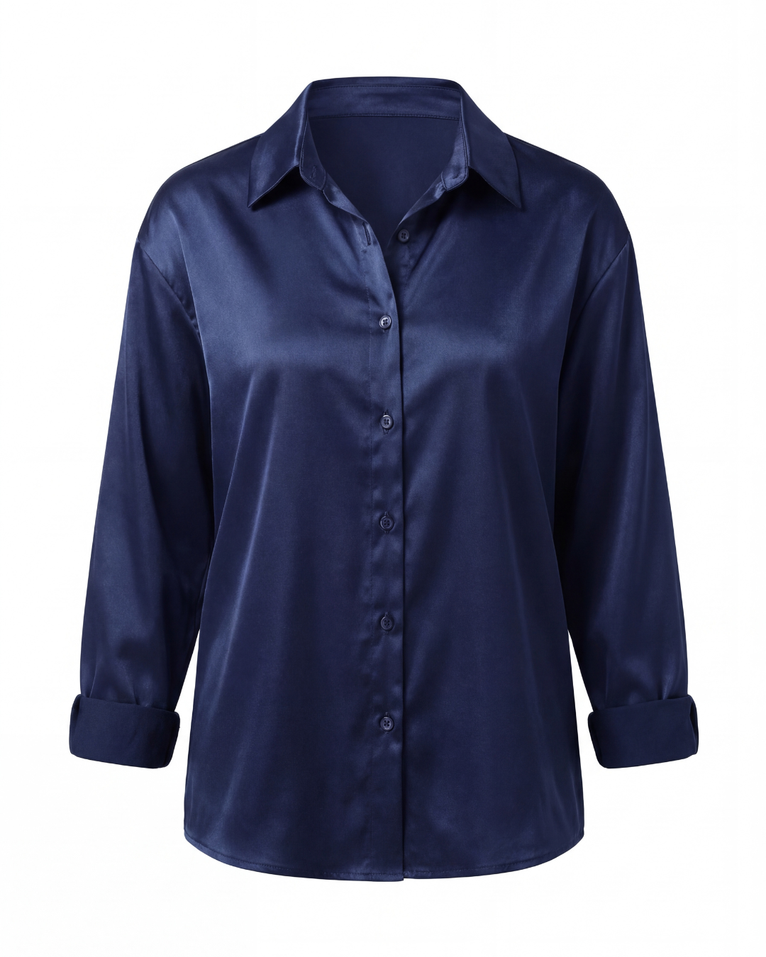 Thea | Women's Smooth Button-Up Blouse