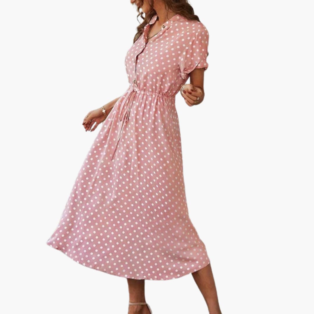 Thea | Women's Polka Dot Midi Dress