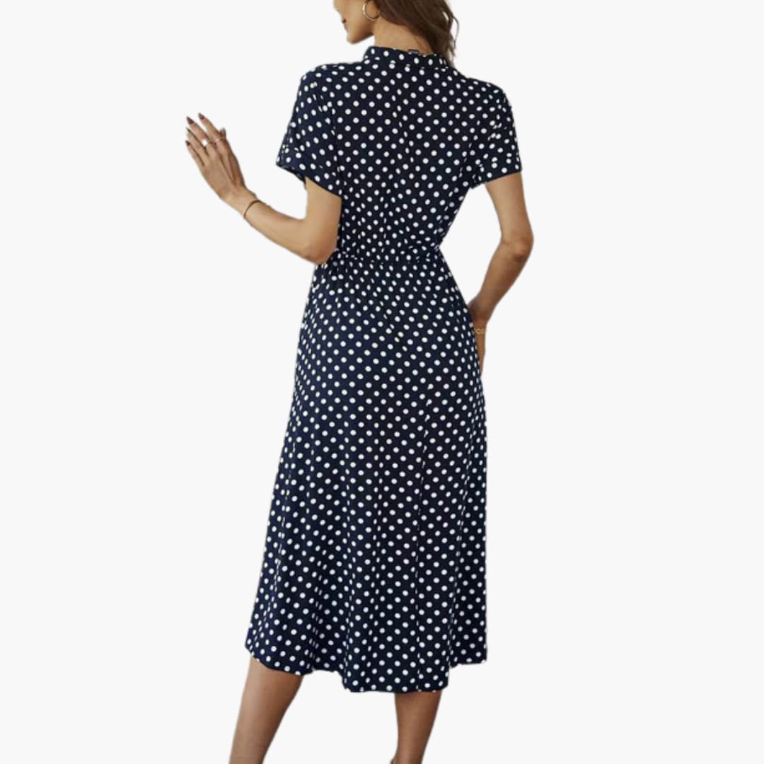 Thea | Women's Polka Dot Midi Dress