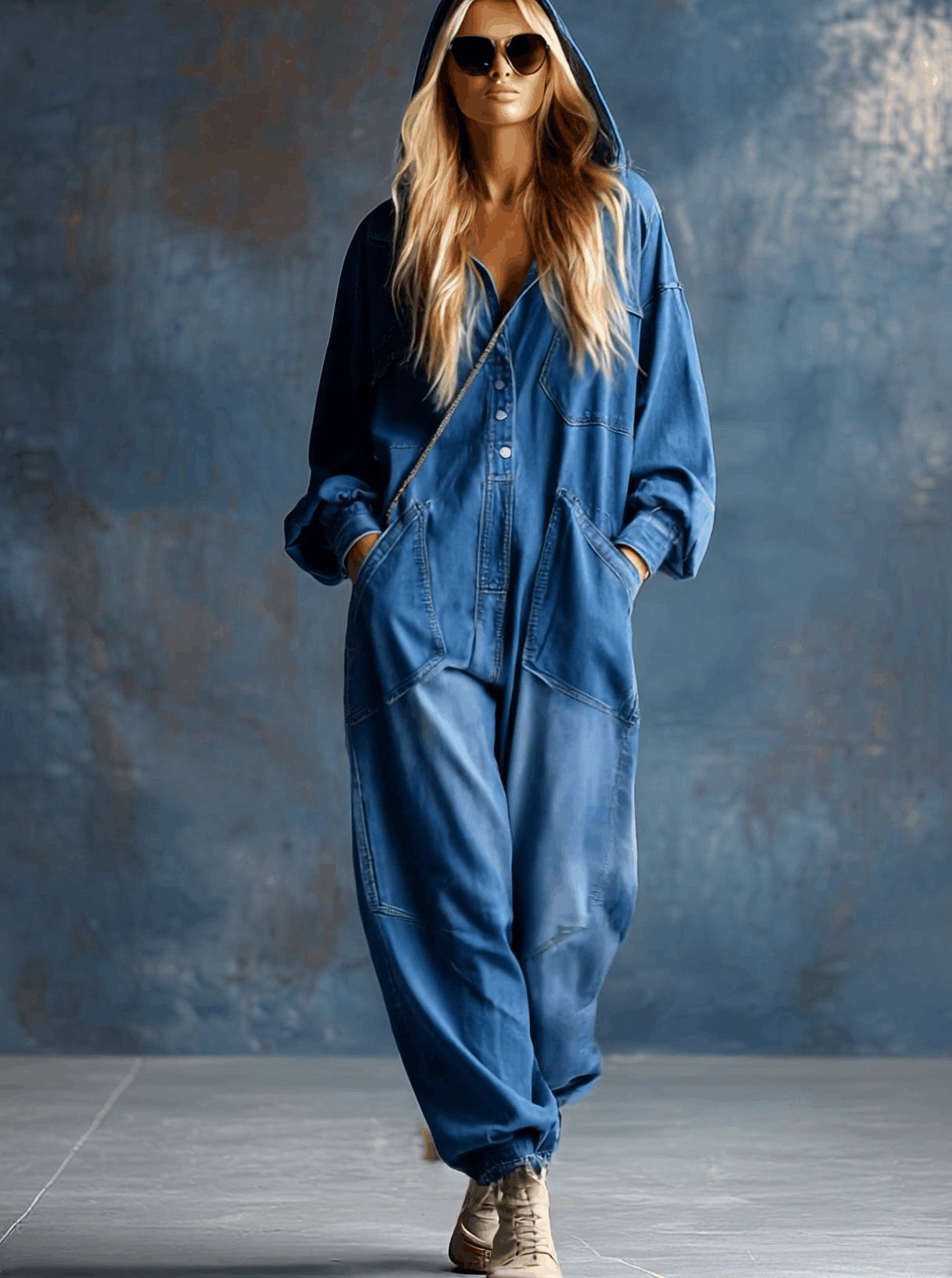 Rowan | Women’s Hooded Wide Leg Jumpsuit Casual