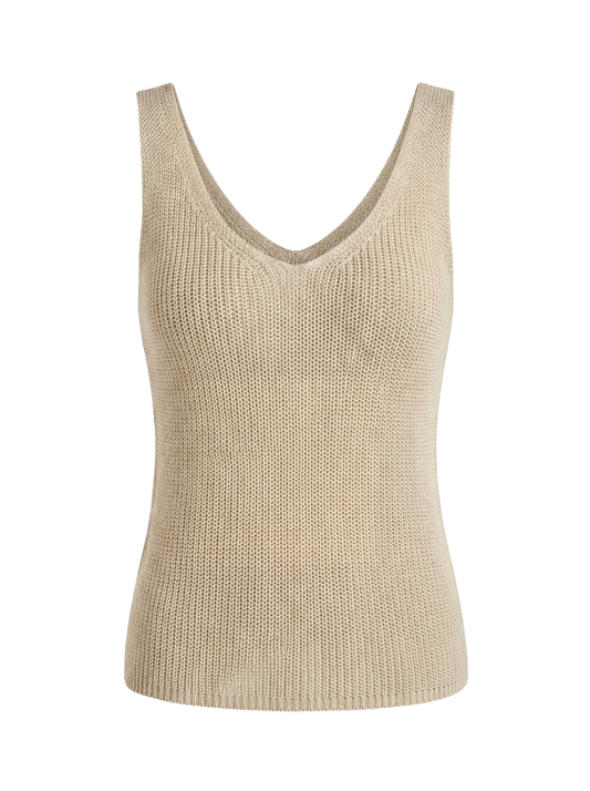 Fenna | Women's Sleeveless V-Neck Knit Top