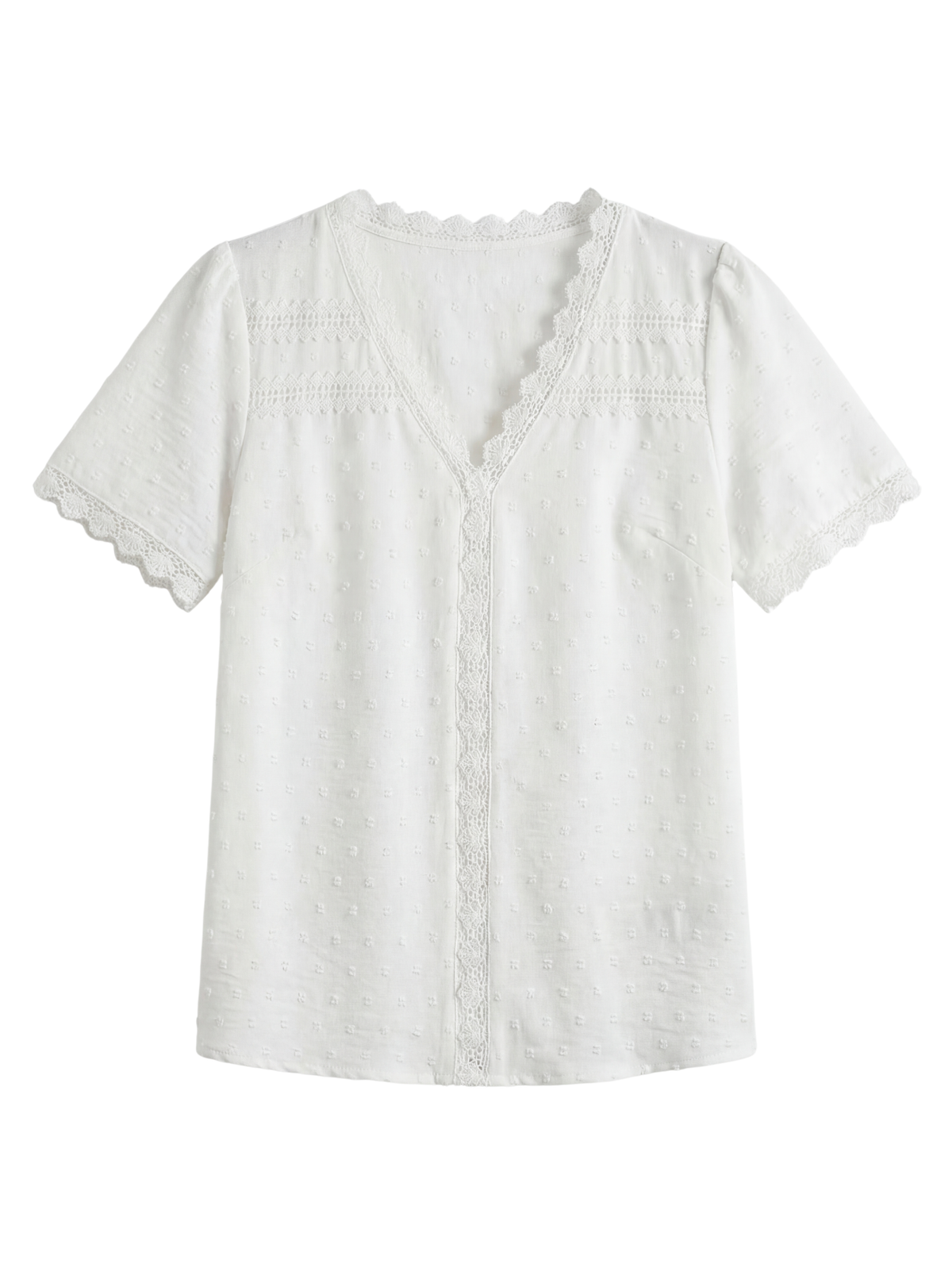 Lennox | Women's Lace-Trim V-Neck Top